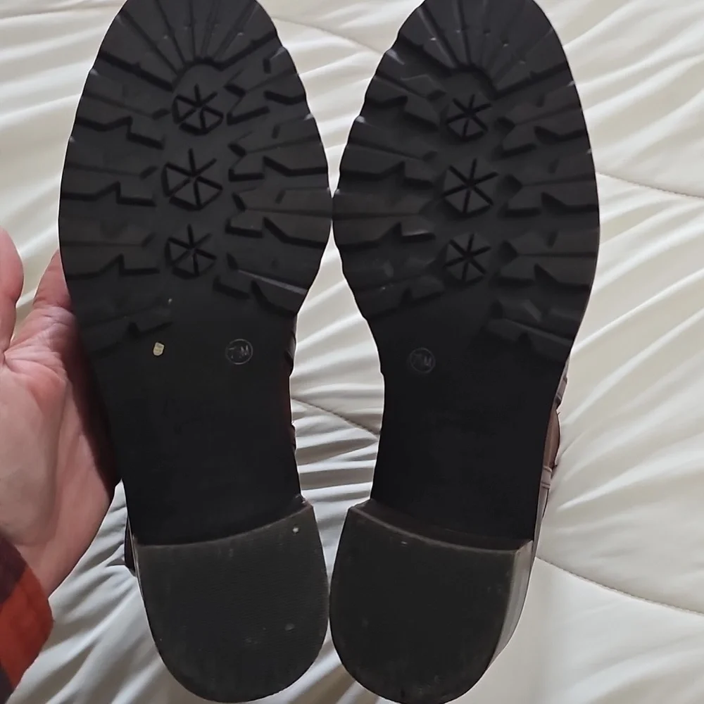 Women's Brown Leather Boots  By Crown Vintage - Picture 4 of 5